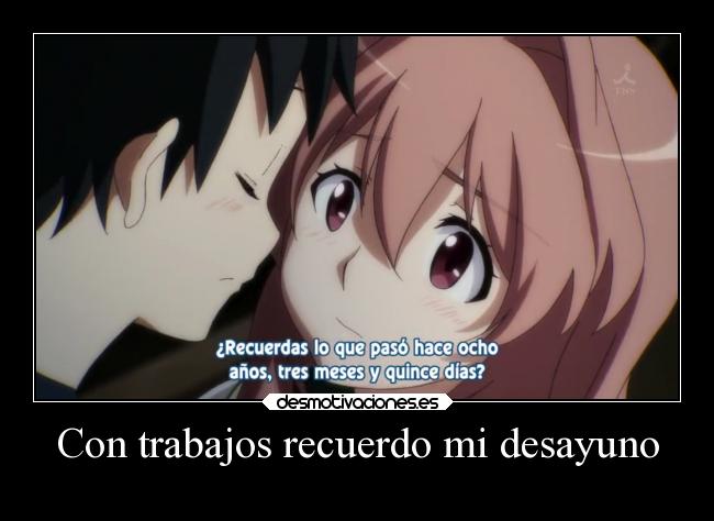 Con trabajos recuerdo mi desayuno -