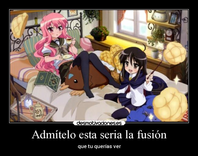 carteles anime zero tsukaima shakugan shana fusion desmotivaciones