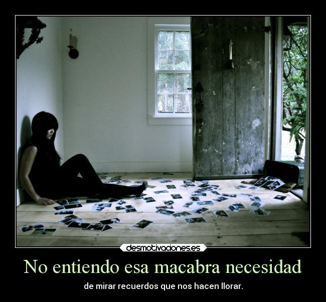 No entiendo esa macabra necesidad -
