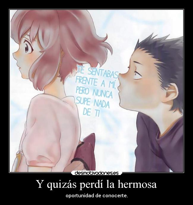 Y quizás perdí la hermosa -