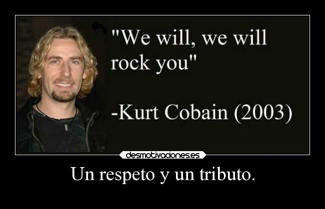Un respeto y un tributo. - 
