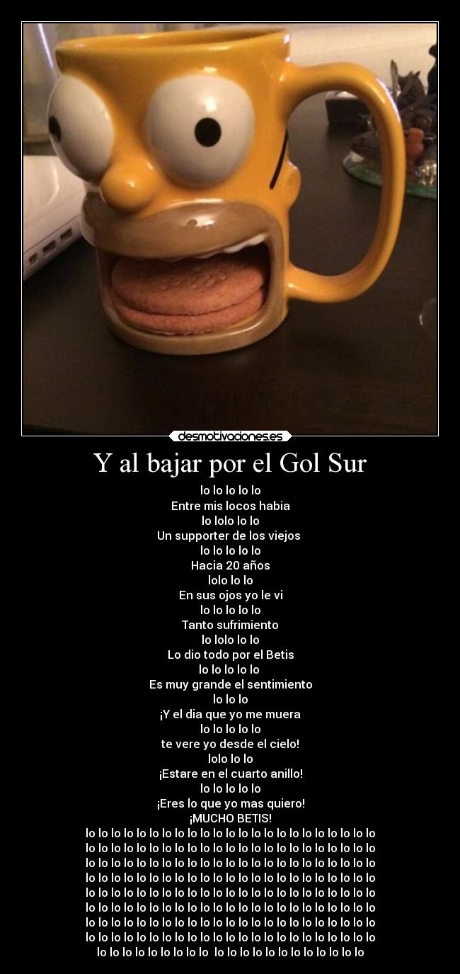 Y al bajar por el Gol Sur -