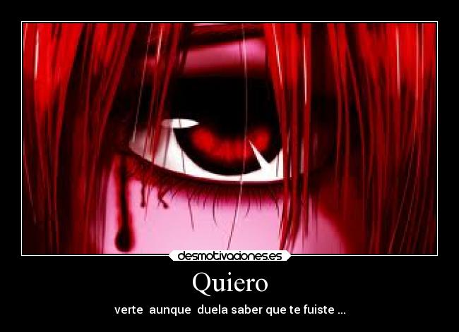 Quiero - verte aunque duela saber que te fuiste ...