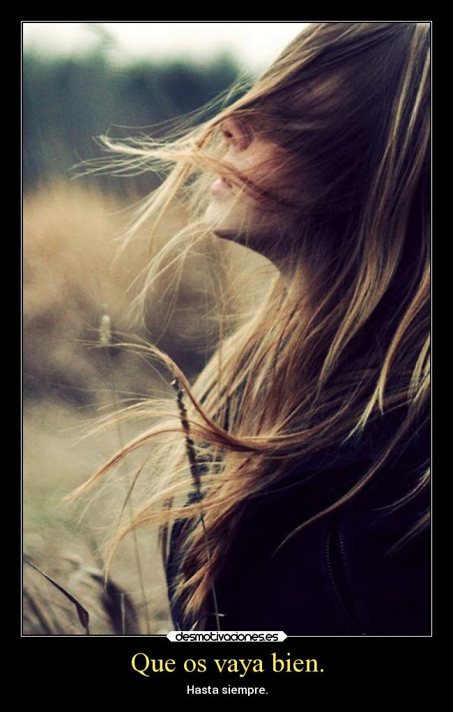 Que os vaya bien. - Hasta siempre.