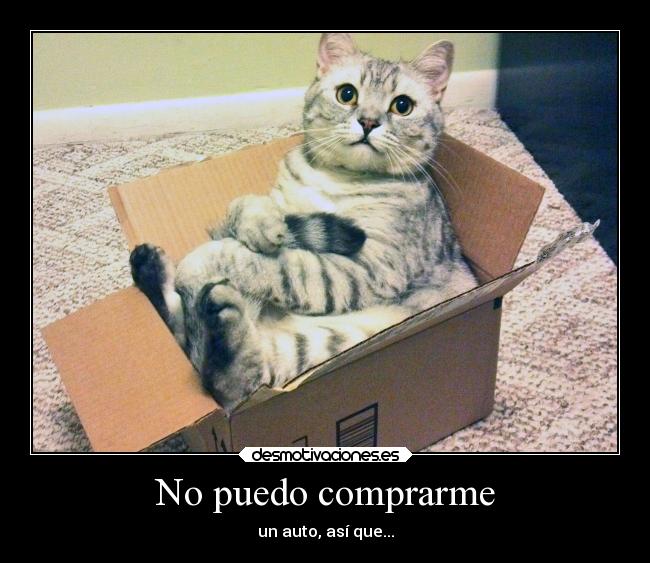 No puedo comprarme - un auto, así que...