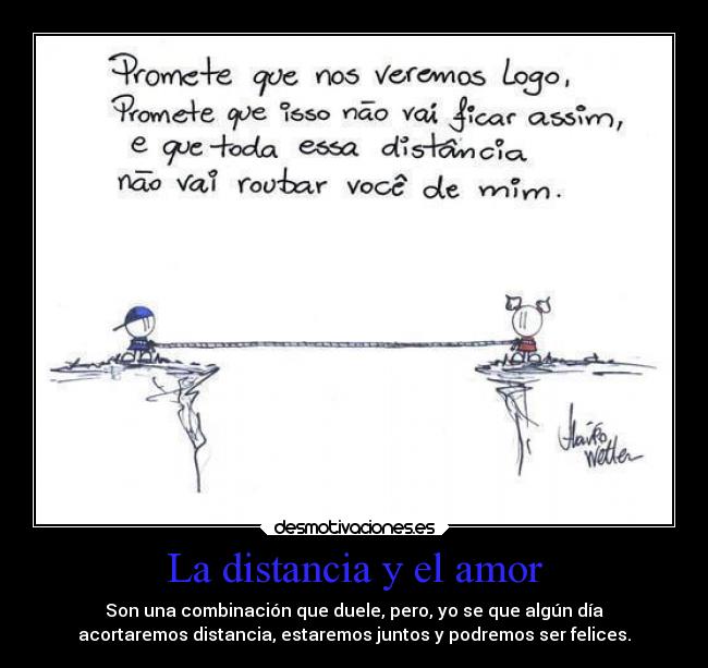La distancia y el amor -