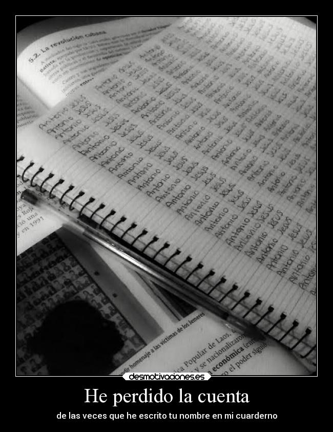 He perdido la cuenta -