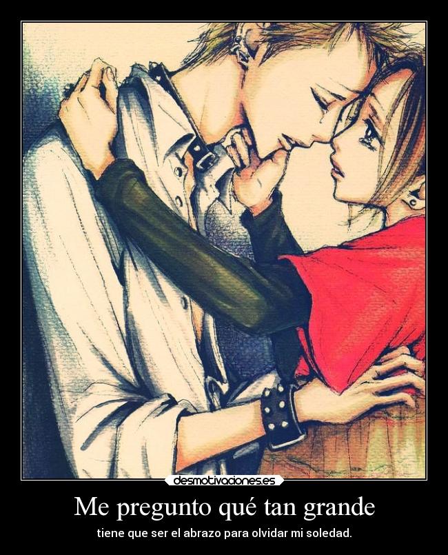 carteles dolor soledad anime nana hachi nobu abrazo lagrima desmotivaciones