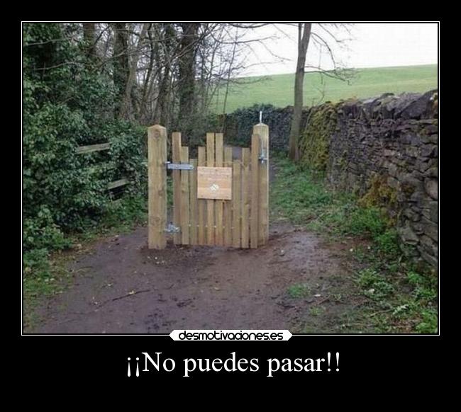 ¡¡No puedes pasar!! -