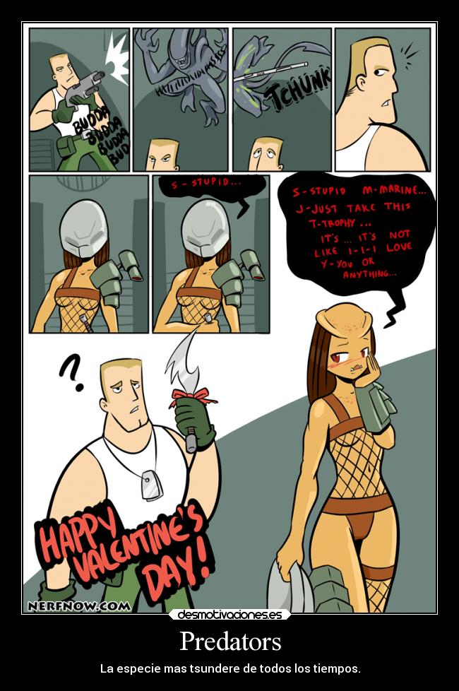 carteles humor theinmortals mortals raptorhunters predator tsundere desmotivaciones