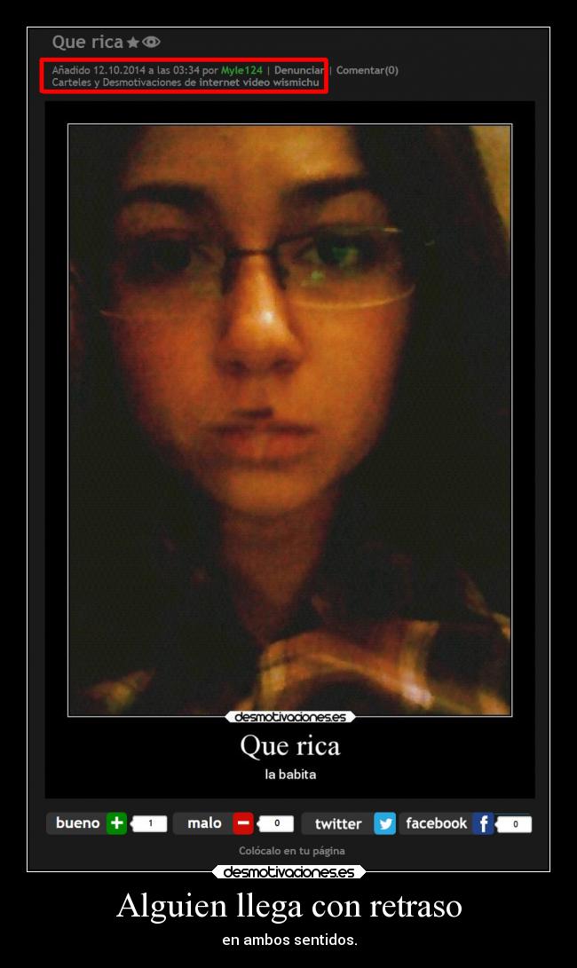 Alguien llega con retraso - 