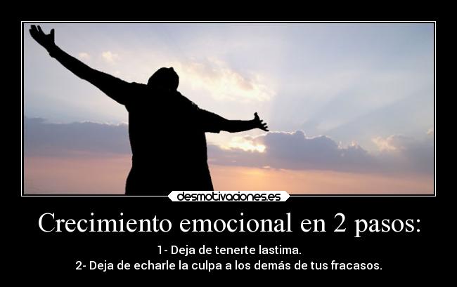 Crecimiento emocional en 2 pasos: -