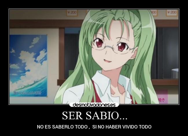 carteles ideas sabiduria vivir saber todo haiyore nyaruko san luhy distone desmotivaciones