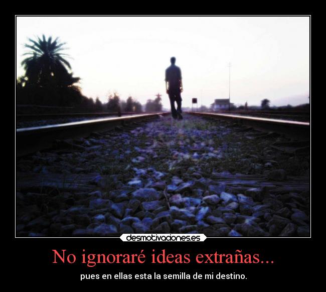 No ignoraré ideas extrañas... - 