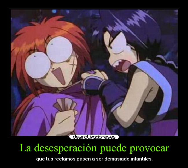 carteles infancia enfados anime fail graciosas devilbrigade rurouni kenshin himura misao makimachi samuraix desmotivaciones