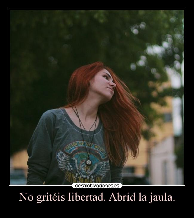 No gritéis libertad. Abrid la jaula. - 