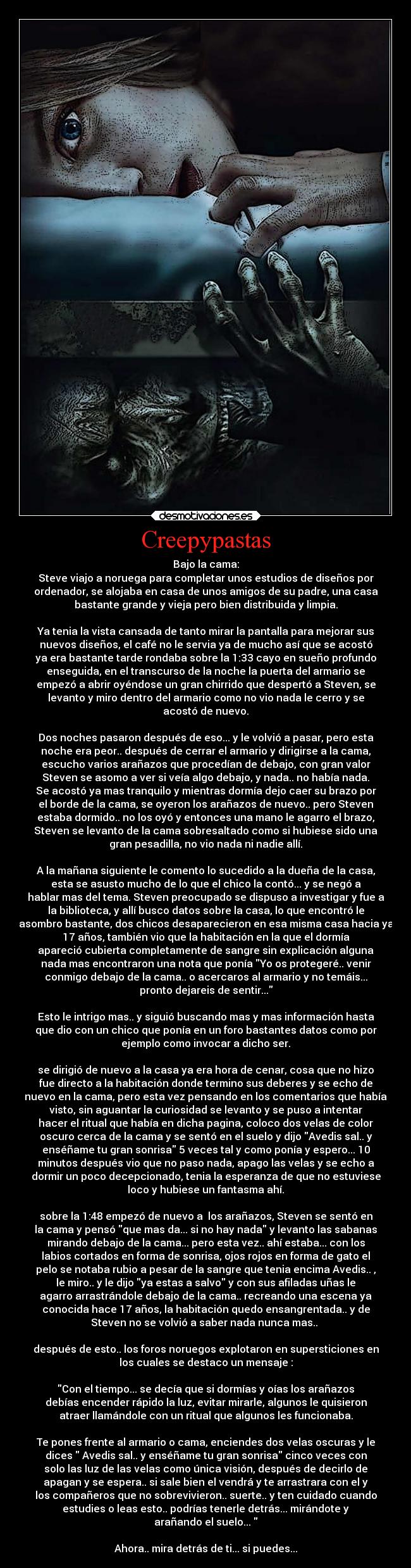 carteles locura creepypasta desmotivaciones