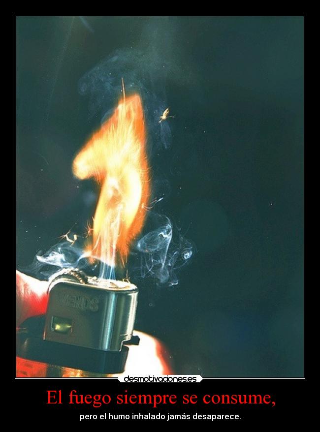 El fuego siempre se consume, - 