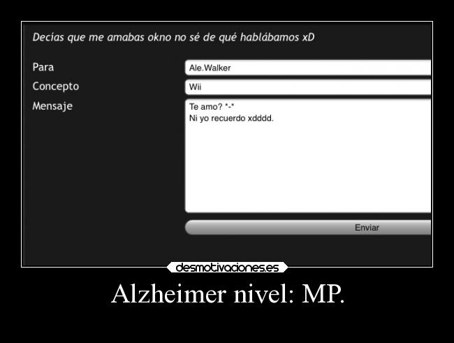 Alzheimer nivel: MP. -