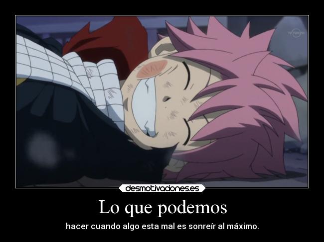 Lo que podemos - hacer cuando algo esta mal es sonreír al máximo.