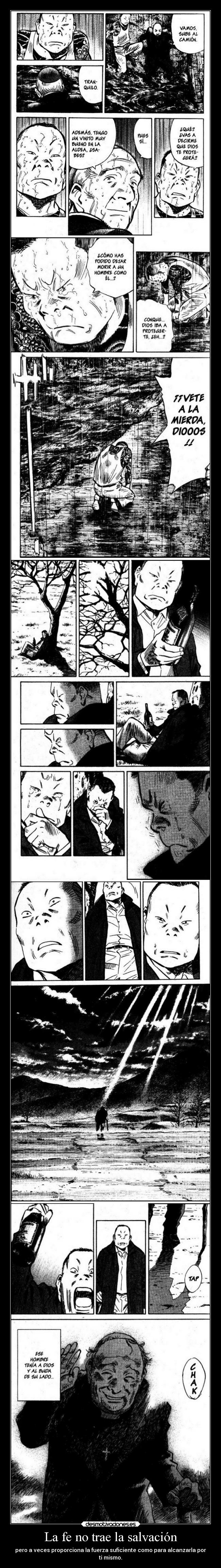 carteles mundo dios vida religion anime raptorhunters harukaze manga 20th century boy vura papa salvacion desmotivaciones