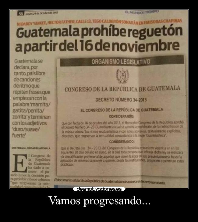 Vamos progresando... -