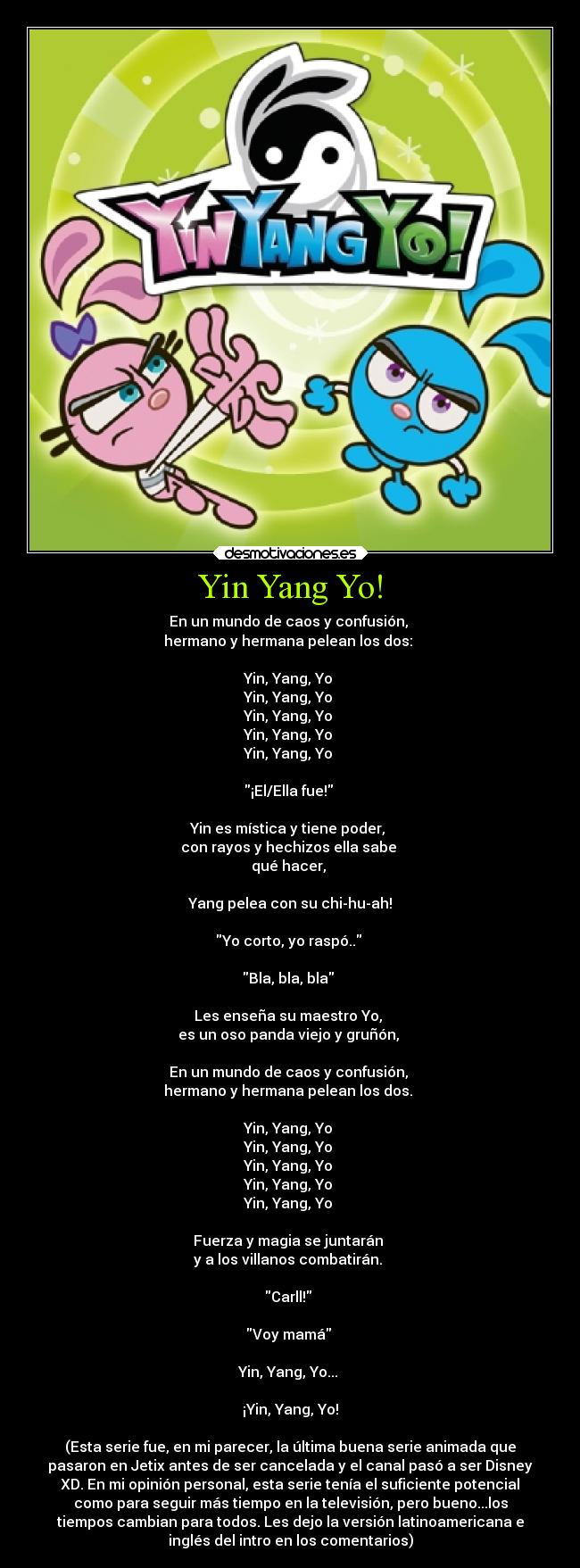 carteles musica infancia yin yang jetix ultima serie animada buena del canal ejercitodemar desmotivaciones