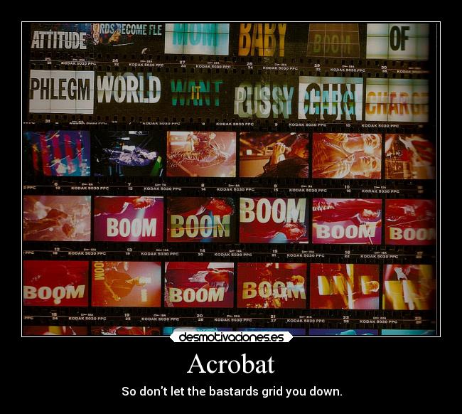 Acrobat - So dont let the bastards grid you down.