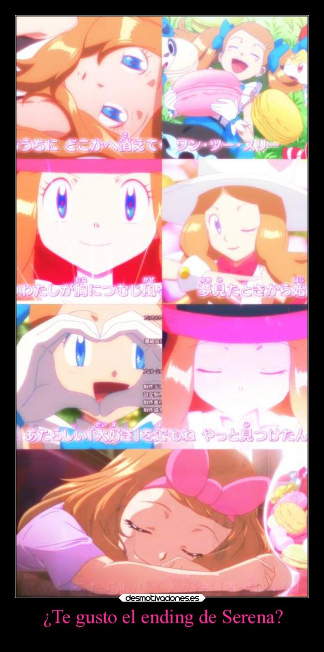 carteles pokemon anime ending pregunta serena desmotivaciones