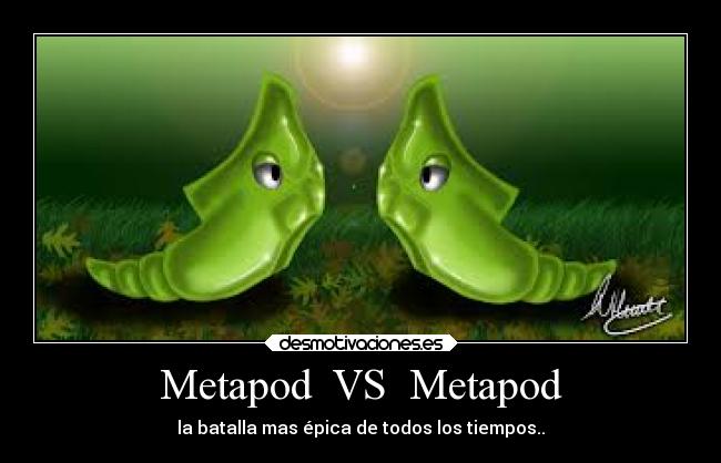 Metapod  VS  Metapod - la batalla mas épica de todos los tiempos..