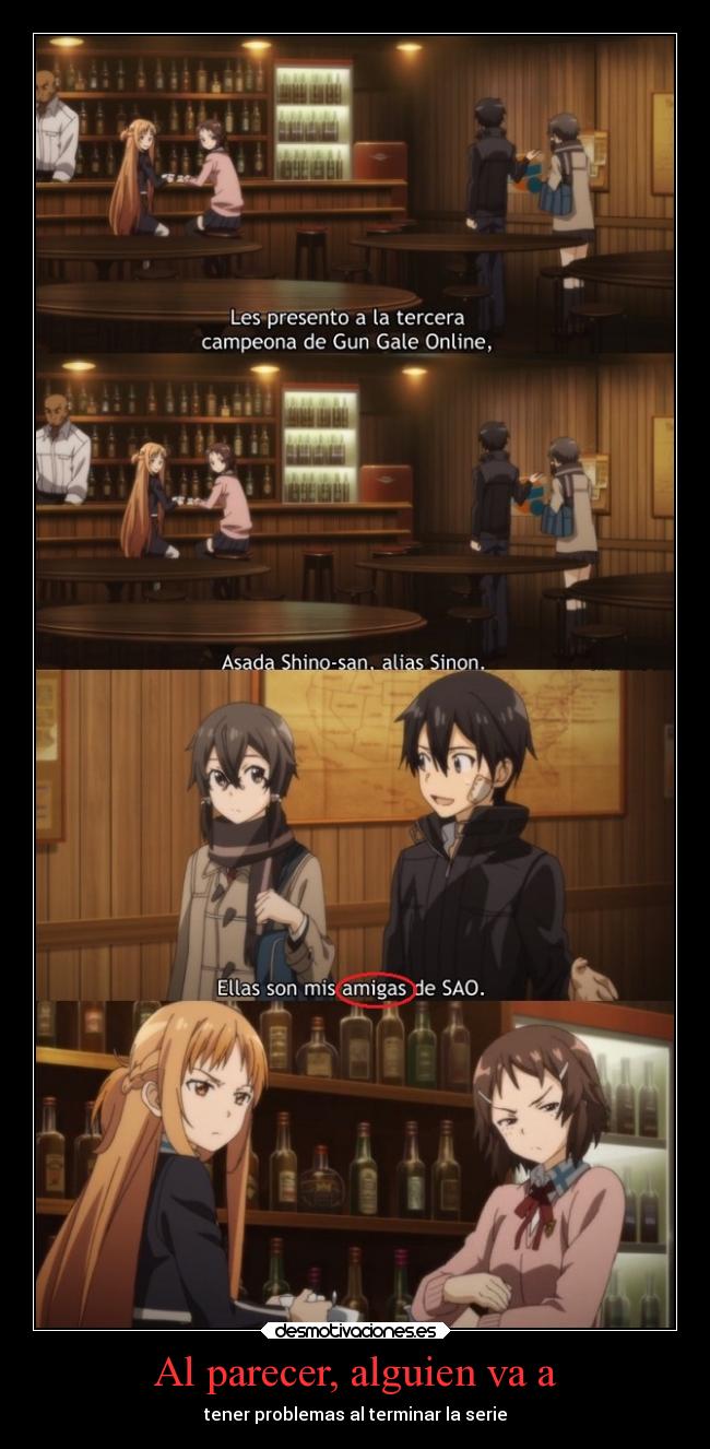 carteles problemas presentar novia como amiga asuna kirito desmotivaciones