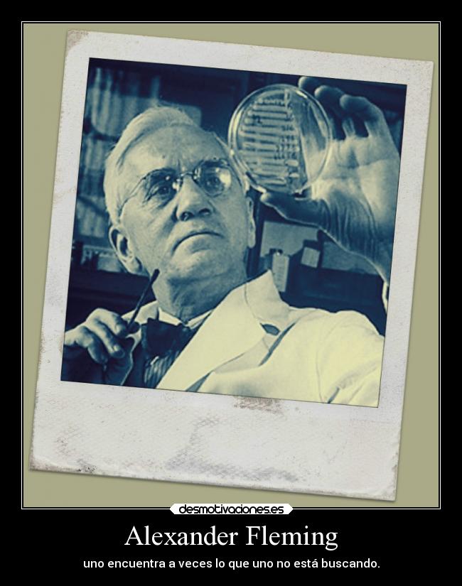 Alexander Fleming - uno encuentra a veces lo que uno no está buscando.
