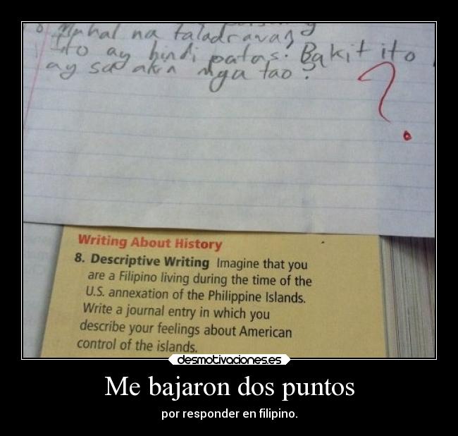 Me bajaron dos puntos -