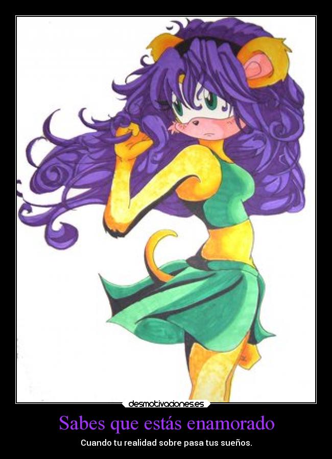 Sabes que estás enamorado - Cuando tu realidad sobre pasa tus sueños.