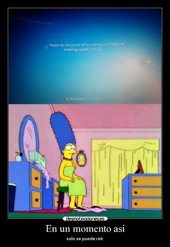 carteles simpsons humor imprpantquienteconoce oshekeriko marge windows actualizaciones desmotivaciones