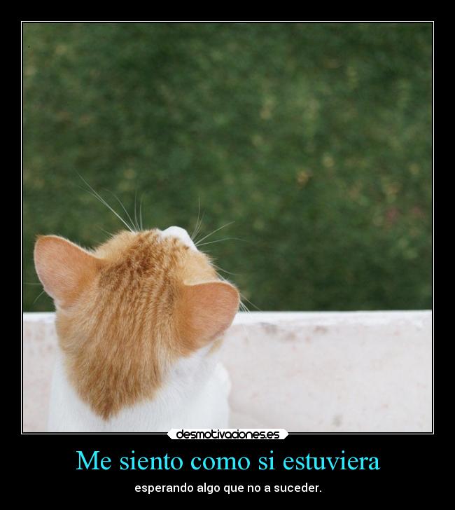 Me siento como si estuviera - esperando algo que no a suceder.