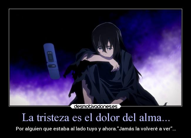 carteles tristeza dolor alma alma dolor sentimientos tristeza mirai nikki yukki yuno desmotivaciones