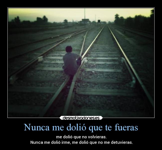 Nunca me dolió que te fueras -