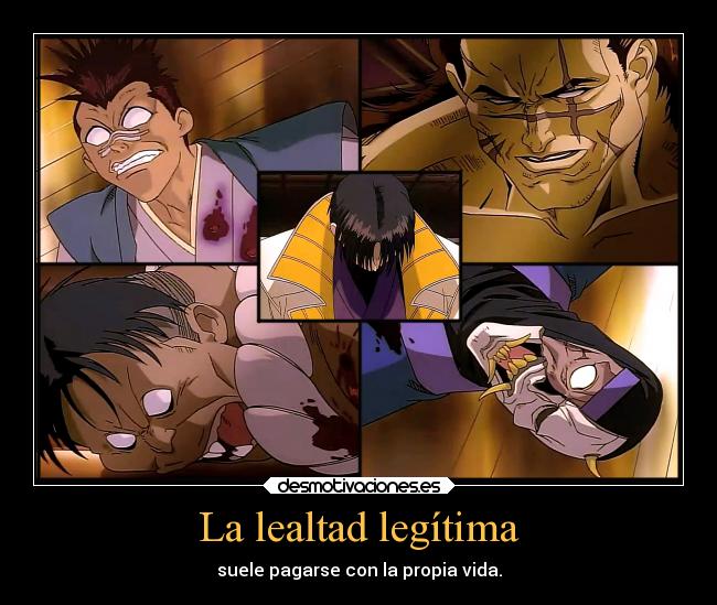 carteles vida anime devilbrigade rurouni kenshin oniwabanshu aoshi shinomori beshimi hyottoko shikijo hannya desmotivaciones