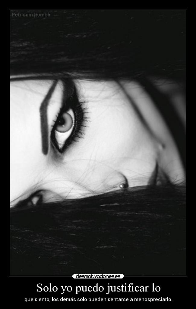 Solo yo puedo justificar lo -