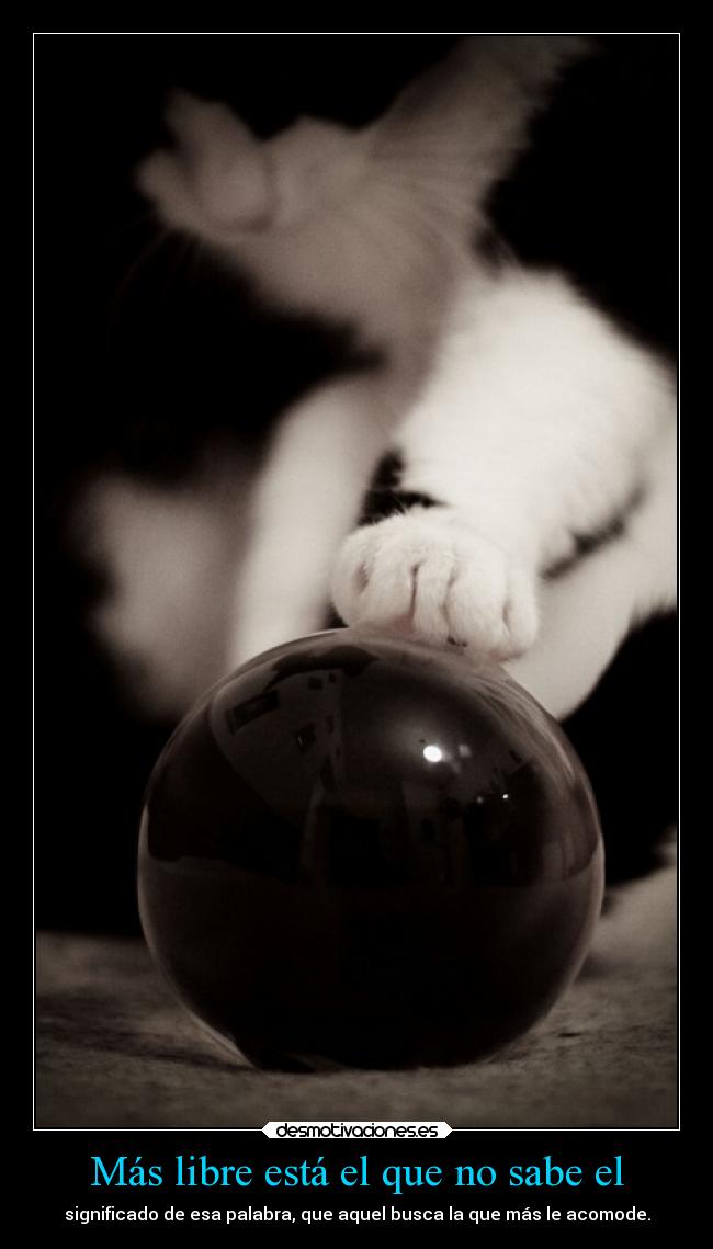 Más libre está el que no sabe el -