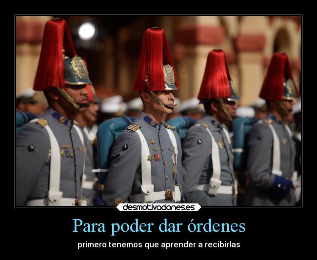 Para poder dar órdenes - 