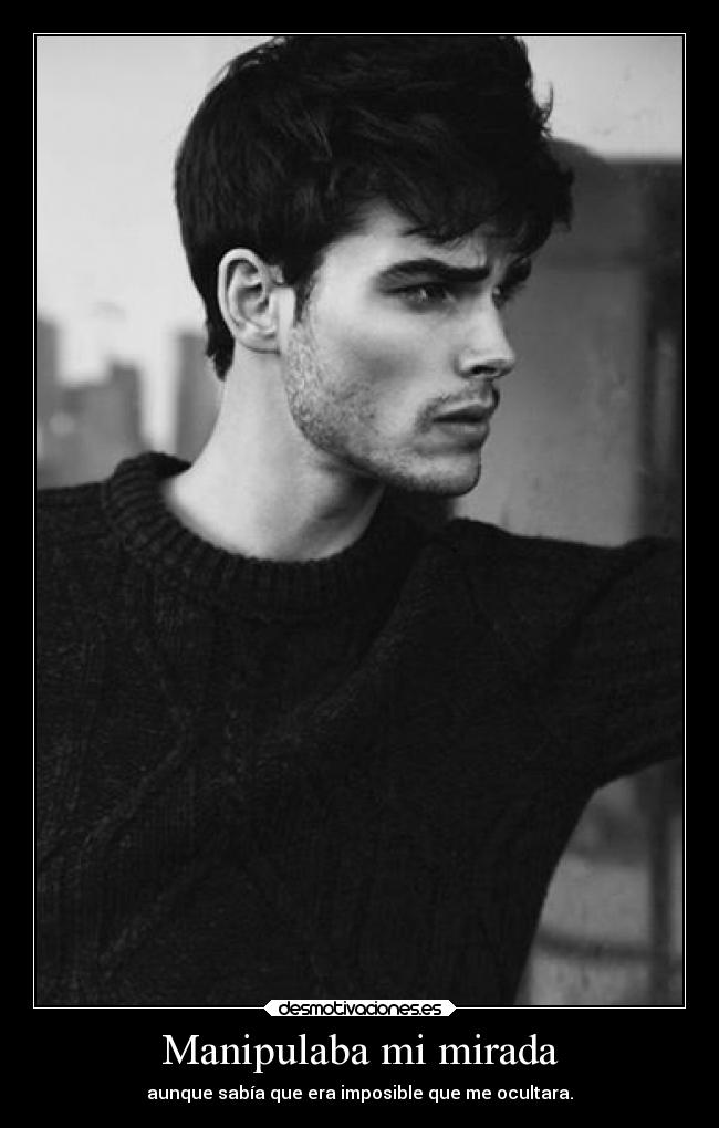 Manipulaba mi mirada - aunque sabía que era imposible que me ocultara.
