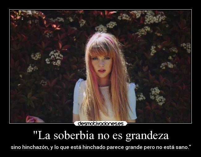 La soberbia no es grandeza - 