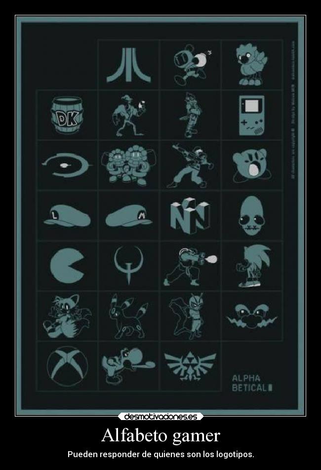 Alfabeto gamer - Pueden responder de quienes son los logotipos.