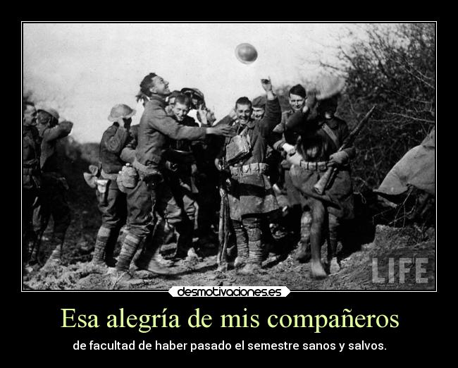 carteles alegria rock anime semestra facultad vivir shooter sano salvo estudios companeros desmotivaciones