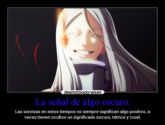 carteles alma anime wretched egg huevo miserable deadmanwonderland crueldad sonrisas malvadas desmotivaciones