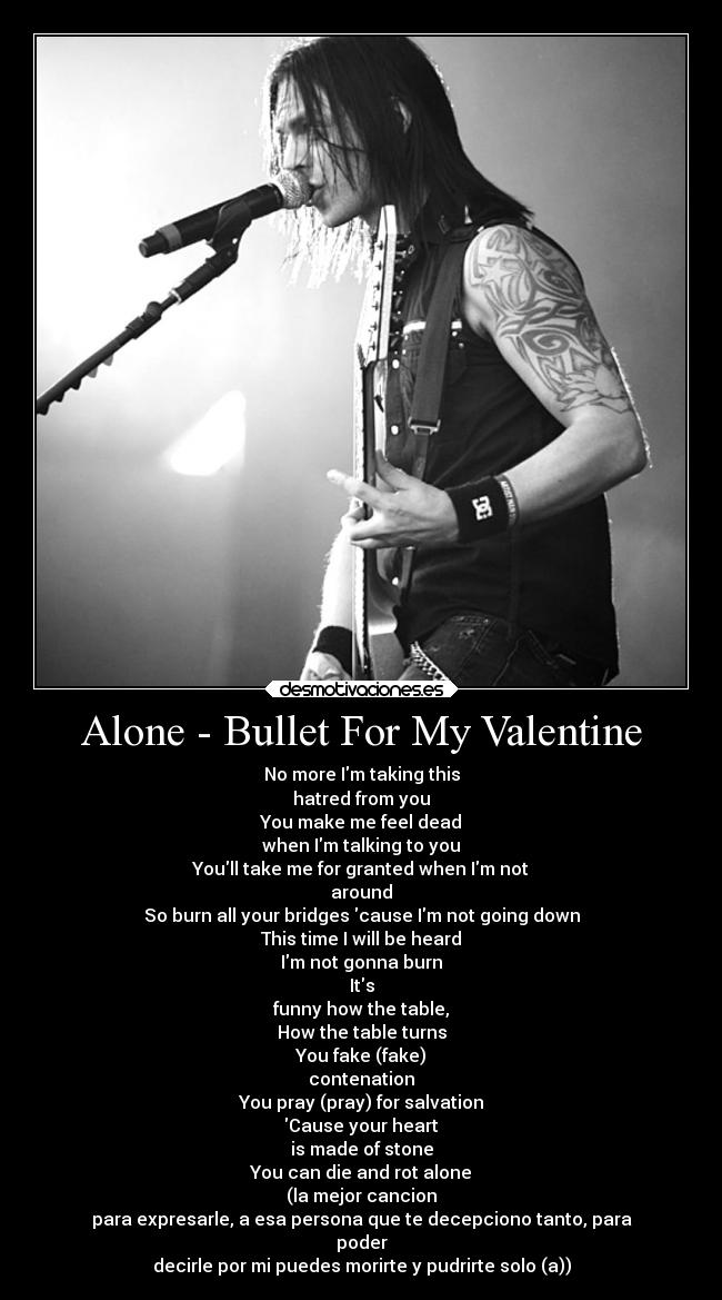 bullet for my valentine alone