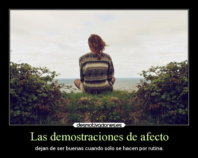 Las demostraciones de afecto - 