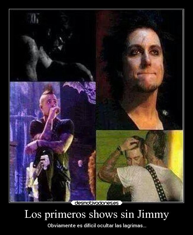 Los primeros shows sin Jimmy - Obviamente es difícil ocultar las lagrimas...
